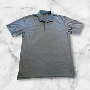 Dunning Golf Blue, Pink, Black Striped Short Sleeve Polo Shirt Men's Size 2XL